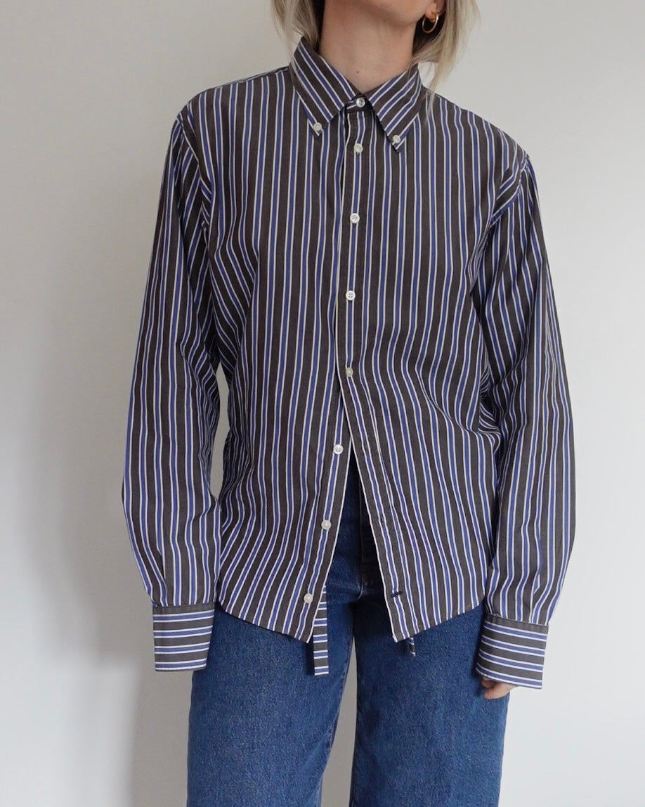 The Weekday - Blue and Brown Stripe