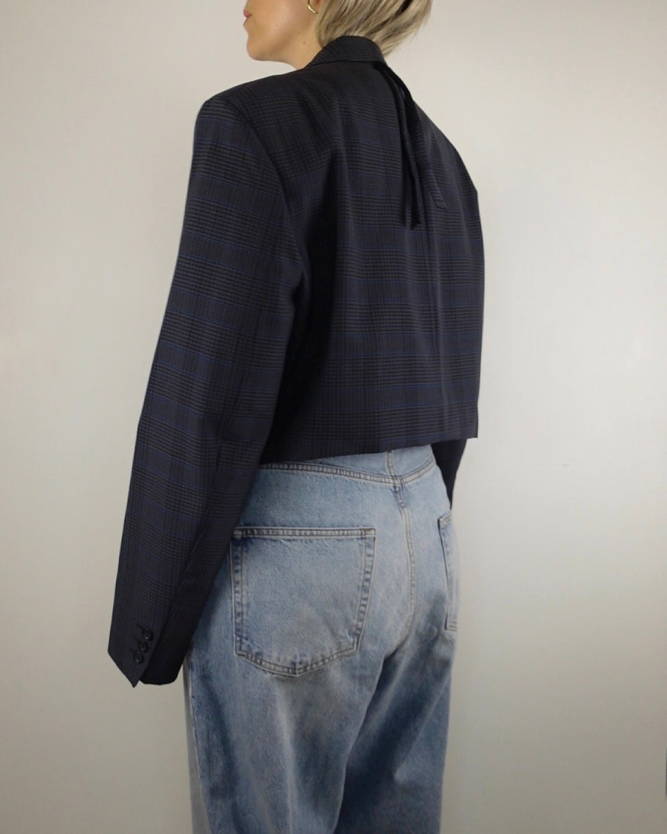The Jane Jacket - Navy Check
