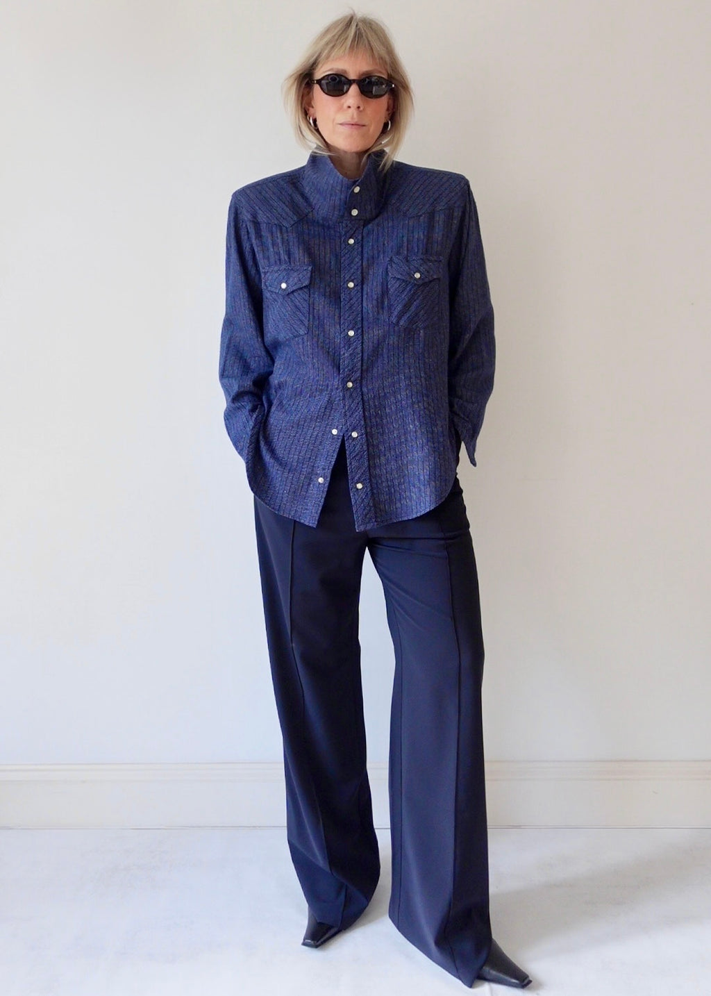 The Frame - Navy Pinstripe