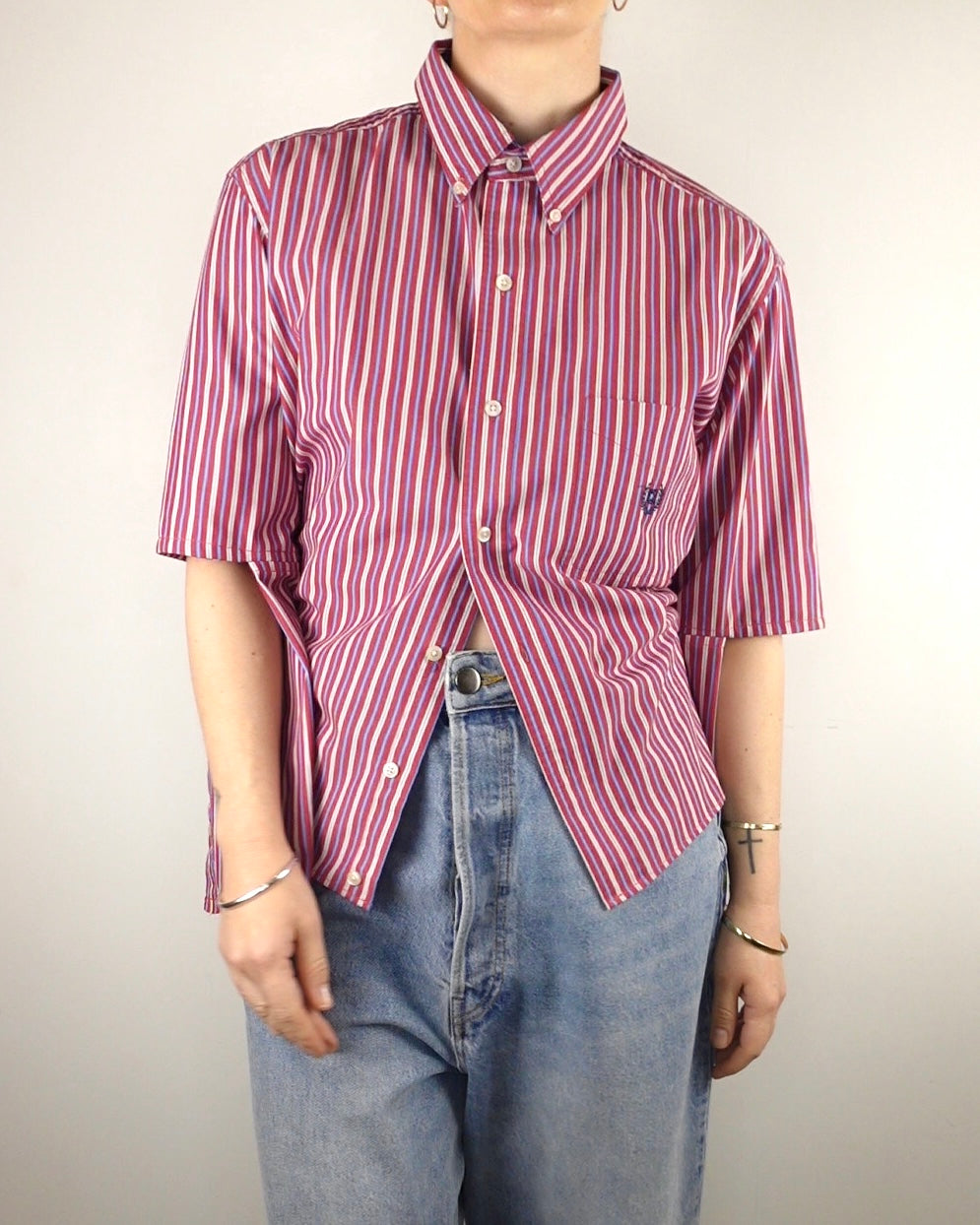 The Vacation Shirt - Red and Blue Stripe