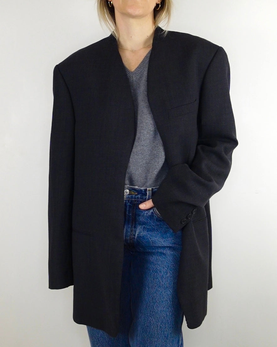 The Minimal Blazer - Charcoal